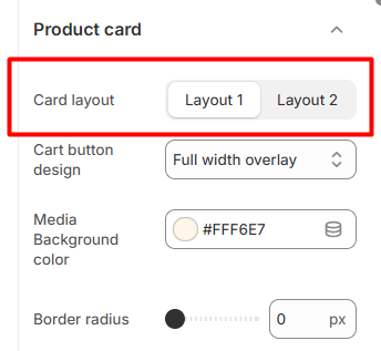 Product Card Layout